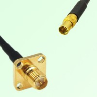 RP SMA Female 4 Hole Panel Mount to MMCX Female RF Cable Assembly RP SMA Female 4 Hole Panel Mount to MMCX Female RF Cable Assembly