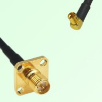 RP SMA Female 4 Hole Panel Mount to MMCX Female RA RF Cable Assembly RP SMA Female 4 Hole Panel Mount to MMCX Female RA RF Cable Assembly