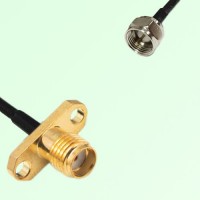 SMA Female 2 Hole Panel Mount to F Male  RF Cable Assembly
