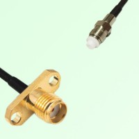 SMA Female 2 Hole Panel Mount to FME Female  RF Cable Assembly