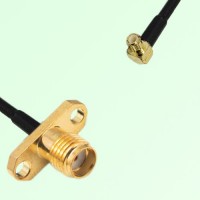 SMA Female 2 Hole Panel Mount to MCX Male RA  RF Cable Assembly