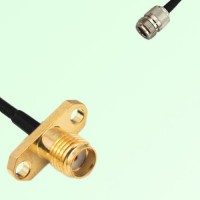 SMA Female 2 Hole Panel Mount to N Female  RF Cable Assembly