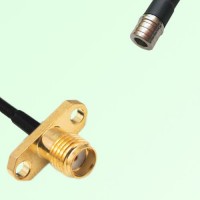 SMA Female 2 Hole Panel Mount to QMA Male  RF Cable Assembly