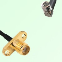 SMA Female 2 Hole Panel Mount to QMA Male RA  RF Cable Assembly