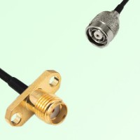 SMA Female 2 Hole Panel Mount to RP TNC Male  RF Cable Assembly