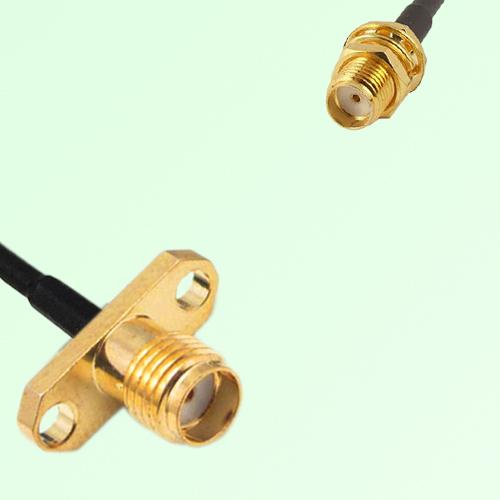 SMA Female Panel Mount to SMA Bulkhead Female  RF Cable Assembly
