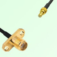 SMA Female 2 Hole Panel Mount to SMB Male  RF Cable Assembly