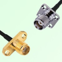 SMA Female Panel Mount to TNC Female Panel Mount  RF Cable Assembly