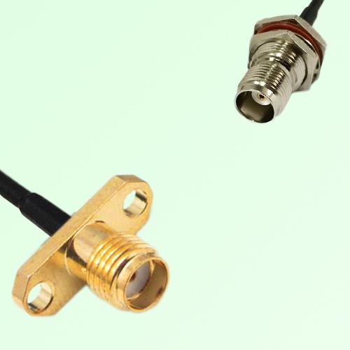 SMA Female Panel Mount to TNC Bulkhead Female  RF Cable Assembly