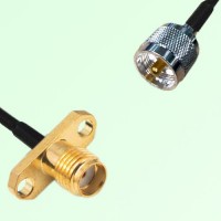 SMA Female 2 Hole Panel Mount to UHF Male  RF Cable Assembly