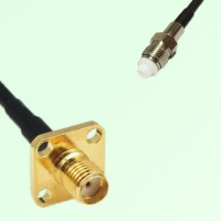 SMA Female 4 Hole Panel Mount to FME Female  RF Cable Assembly