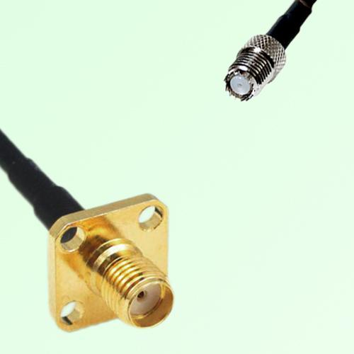 SMA Female 4 Hole Panel Mount to Mini UHF Female RF Cable Assembly SMA Female 4 Hole Panel Mount to Mini UHF Female RF Cable Assembly