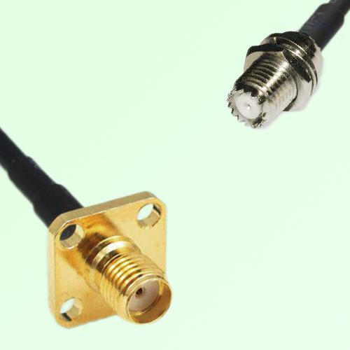 SMA Female Panel Mount to Mini UHF Bulkhead Female RF Cable Assembly SMA Female Panel Mount to Mini UHF Bulkhead Female RF Cable Assembly