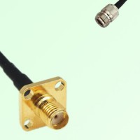 SMA Female 4 Hole Panel Mount to N Female  RF Cable Assembly