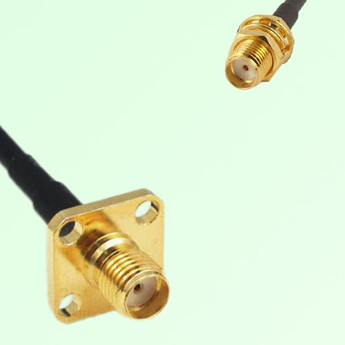 SMA Female Panel Mount to SMA Bulkhead Female RF Cable Assembly SMA Female Panel Mount to SMA Bulkhead Female RF Cable Assembly