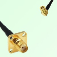 SMA Female 4 Hole Panel Mount to SMB Female RA  RF Cable Assembly