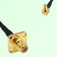 SMA Female 4 Hole Panel Mount to SMB Male RA  RF Cable Assembly
