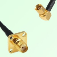 SMA Female 4 Hole Panel Mount to SMC Female RA  RF Cable Assembly