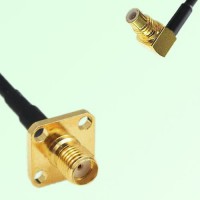 SMA Female 4 Hole Panel Mount to SMC Male RA  RF Cable Assembly