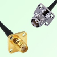 SMA Female Panel Mount to TNC Female Panel Mount  RF Cable Assembly