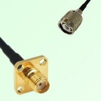 SMA Female 4 Hole Panel Mount to TNC Male  RF Cable Assembly