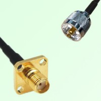 SMA Female 4 Hole Panel Mount to UHF Male  RF Cable Assembly