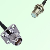 TNC Female 4 Hole Panel Mount to F Bulkhead Female  RF Cable Assembly