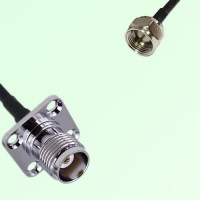 TNC Female 4 Hole Panel Mount to F Male  RF Cable Assembly