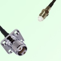 TNC Female 4 Hole Panel Mount to FME Female  RF Cable Assembly