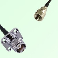 TNC Female 4 Hole Panel Mount to FME Male  RF Cable Assembly