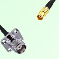 TNC Female 4 Hole Panel Mount to MCX Female  RF Cable Assembly