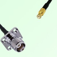 TNC Female 4 Hole Panel Mount to MCX Male  RF Cable Assembly