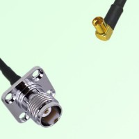 TNC Female 4 Hole Panel Mount to MMCX Female RA  RF Cable Assembly