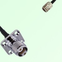 TNC Female 4 Hole Panel Mount to N Female  RF Cable Assembly