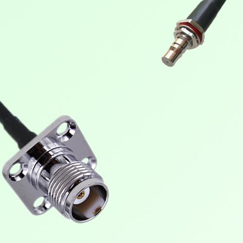 TNC Female Panel Mount to QMA Bulkhead Female  RF Cable Assembly