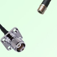 TNC Female 4 Hole Panel Mount to QMA Male  RF Cable Assembly