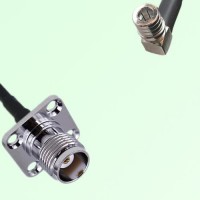 TNC Female 4 Hole Panel Mount to QMA Male RA  RF Cable Assembly