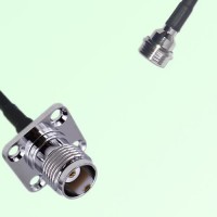 TNC Female 4 Hole Panel Mount to QN Male  RF Cable Assembly