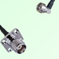 TNC Female 4 Hole Panel Mount to QN Male RA  RF Cable Assembly