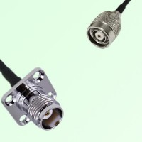 TNC Female 4 Hole Panel Mount to RP TNC Male  RF Cable Assembly