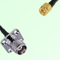 TNC Female 4 Hole Panel Mount to SMA Male  RF Cable Assembly