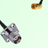 TNC Female 4 Hole Panel Mount to SMA Male RA  RF Cable Assembly