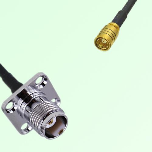 TNC Female 4 Hole Panel Mount to SMB Female RF Cable Assembly TNC Female 4 Hole Panel Mount to SMB Female RF Cable Assembly