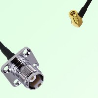 TNC Female 4 Hole Panel Mount to SMB Female RA  RF Cable Assembly