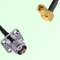 TNC Female 4 Hole Panel Mount to SMC Female RA  RF Cable Assembly