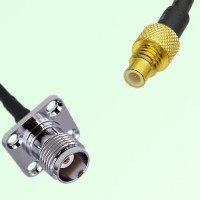 TNC Female 4 Hole Panel Mount to SMC Male  RF Cable Assembly
