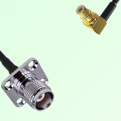 TNC Female 4 Hole Panel Mount to SMC Male RA  RF Cable Assembly
