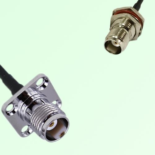 TNC Female Panel Mount to TNC Bulkhead Female  RF Cable Assembly