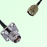 TNC Female 4 Hole Panel Mount to TNC Male  RF Cable Assembly