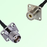 TNC Female Panel Mount to UHF Female Panel Mount  RF Cable Assembly